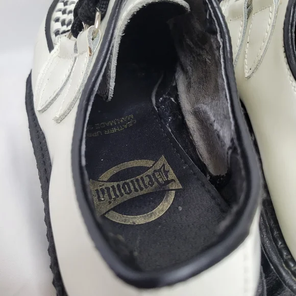 Demonia black & white contrast platform oxfords - Picture 11 of 16